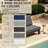 Polett Teak Wood Patio Outdoor Armless Lounge Chair-523763693-478877352