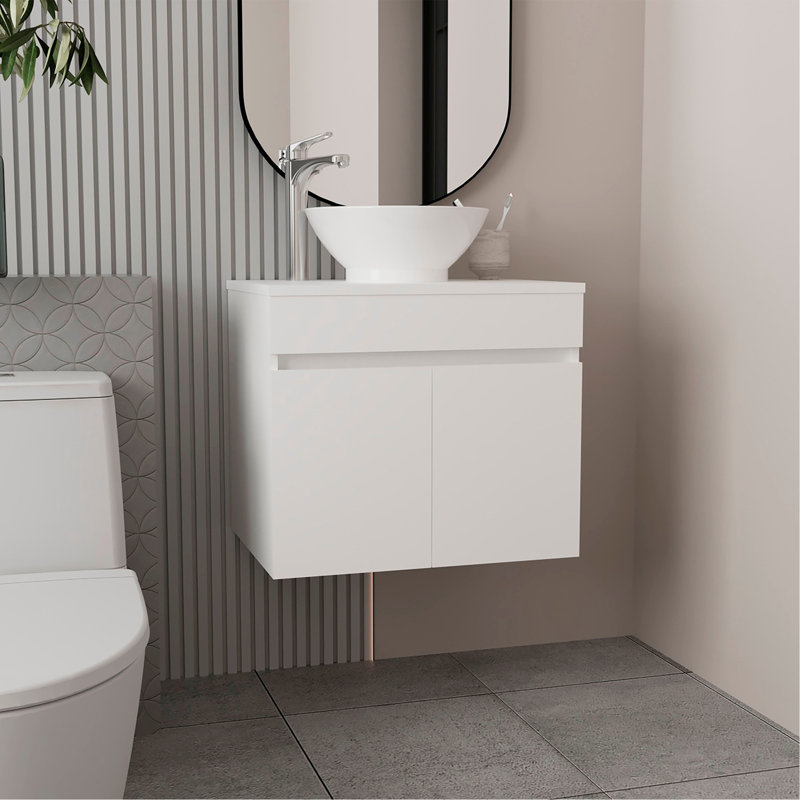 Meuble-lavabo vasque Manchester, tablette ouverte (PAS DE ROBINET INCLUS)
