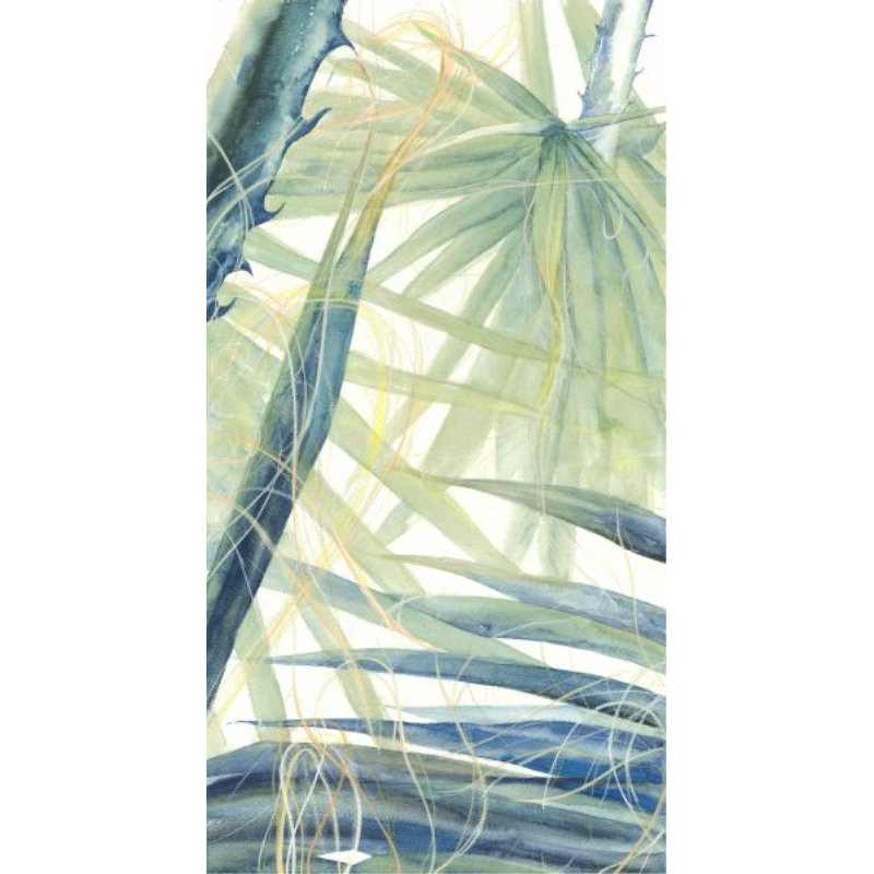 Botanical Moment II Painting by Janice Sadler, Knife Gel, 38" H x 20" W