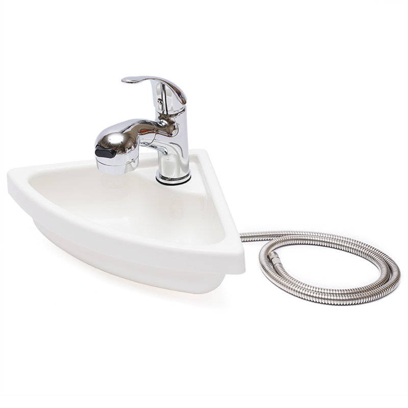 Acrylic Kitchen Sink RV Triangular Sink With Faucet