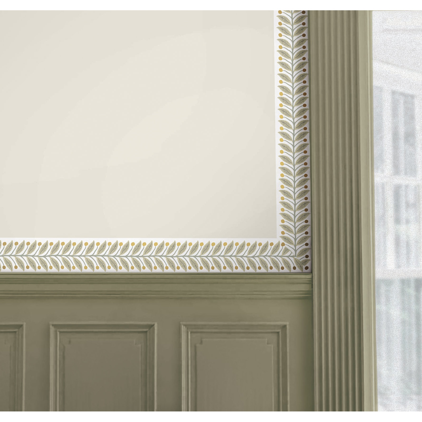 Garden Wallpaper Border, Linen