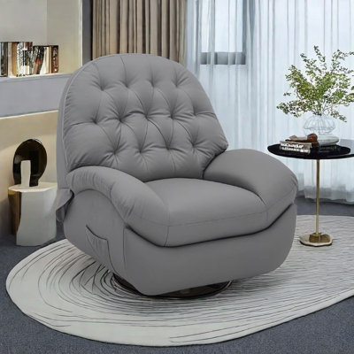 Fauteuil inclinable pivotant en similicuir Nervie
