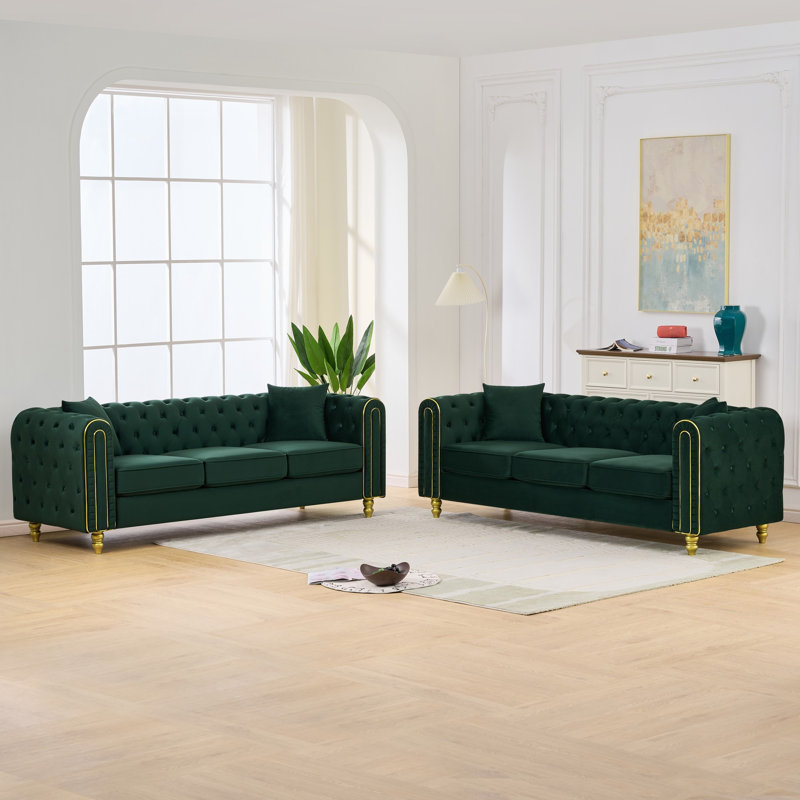 Canapé moderne 3 places + 3 places, canapé 3 + 3 places Comfy Velvet