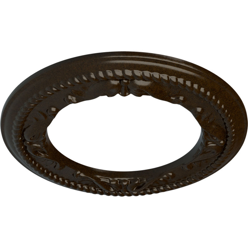 Médaillon de plafond H 12,25 po x l 12,25 po x P 0,875 po, Bronze