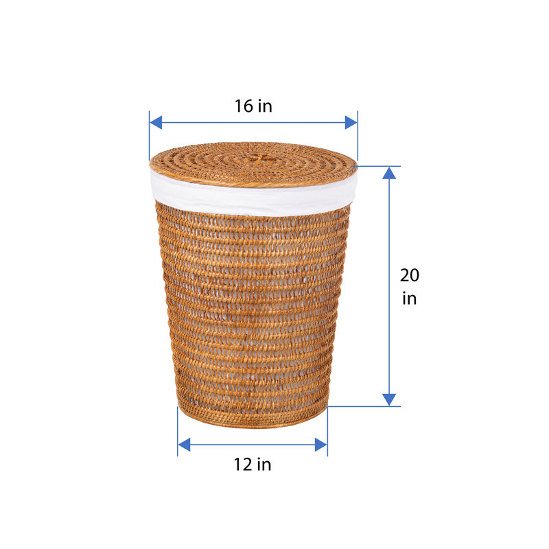 Alexisa Laundry Hamper, Honey Brown