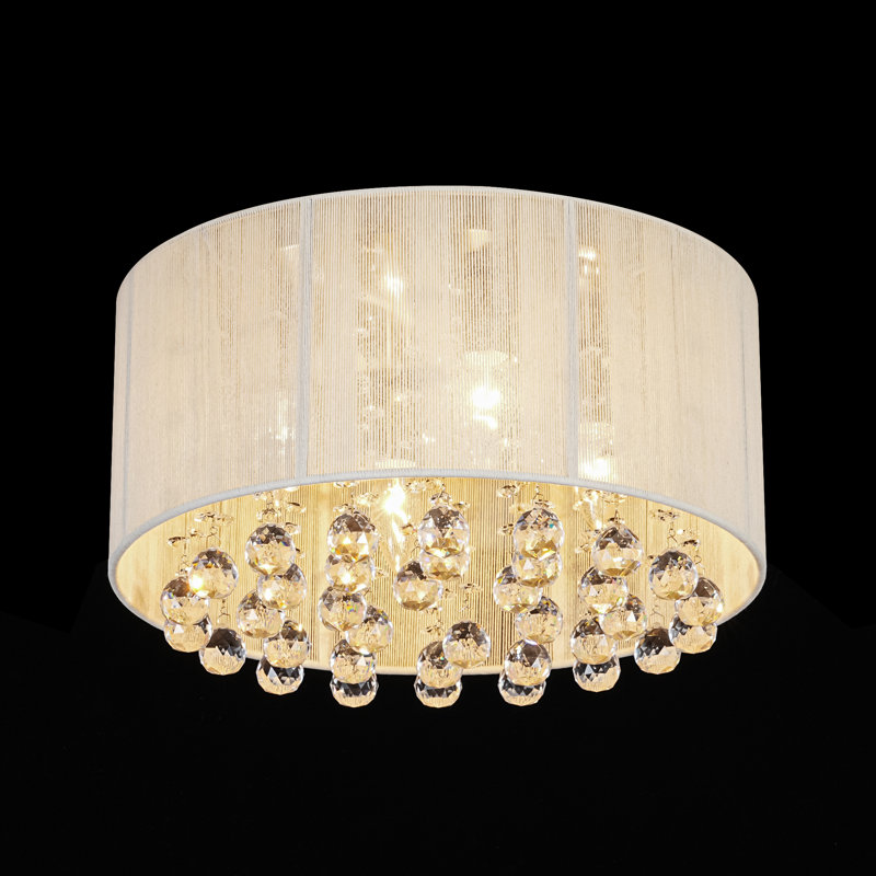 Plafonnier encastré en cristal 4 lumières Hassler