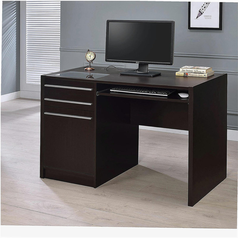 Bureau d'ordinateur à 2 tiroirs Maxim Cappuccino, H 30,75 po x l 47,25 po x P 23,5 po