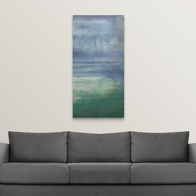 « ii » jennifer grolier, reproduction d’art Blue Bayou, H 36 po x l 18 po x P 1,5 po, Toile