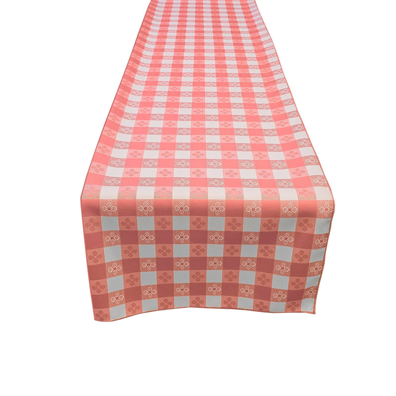 Chemin de table Popeline Tavern, L 60 po x l 24 po, Corail