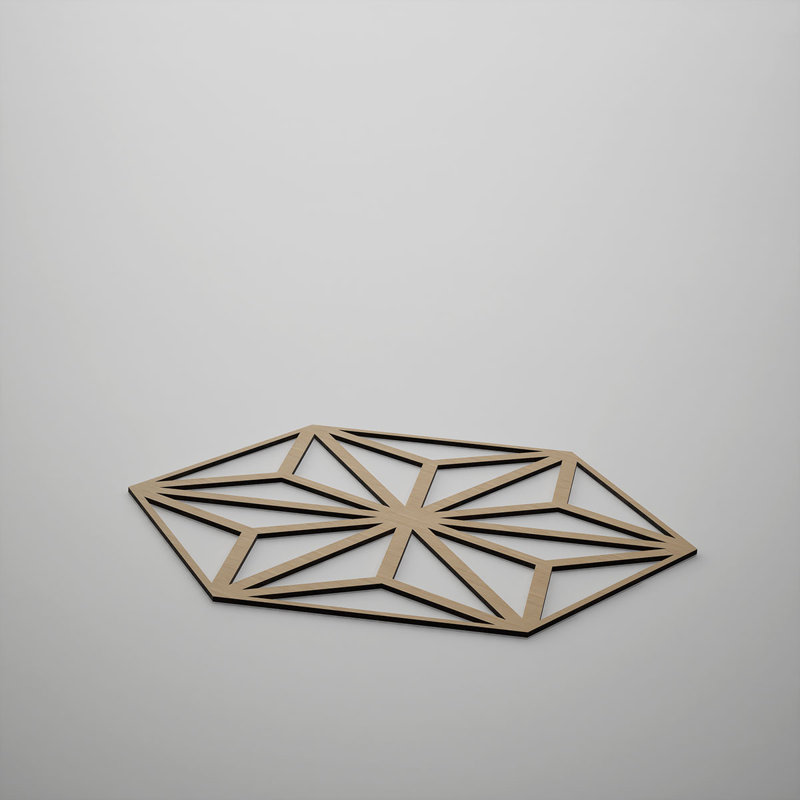 Panneaux muraux décoratifs en bois Hampton, grand, l 23 3/8 po x H 27 po x T 3/8 po, chêne blanc