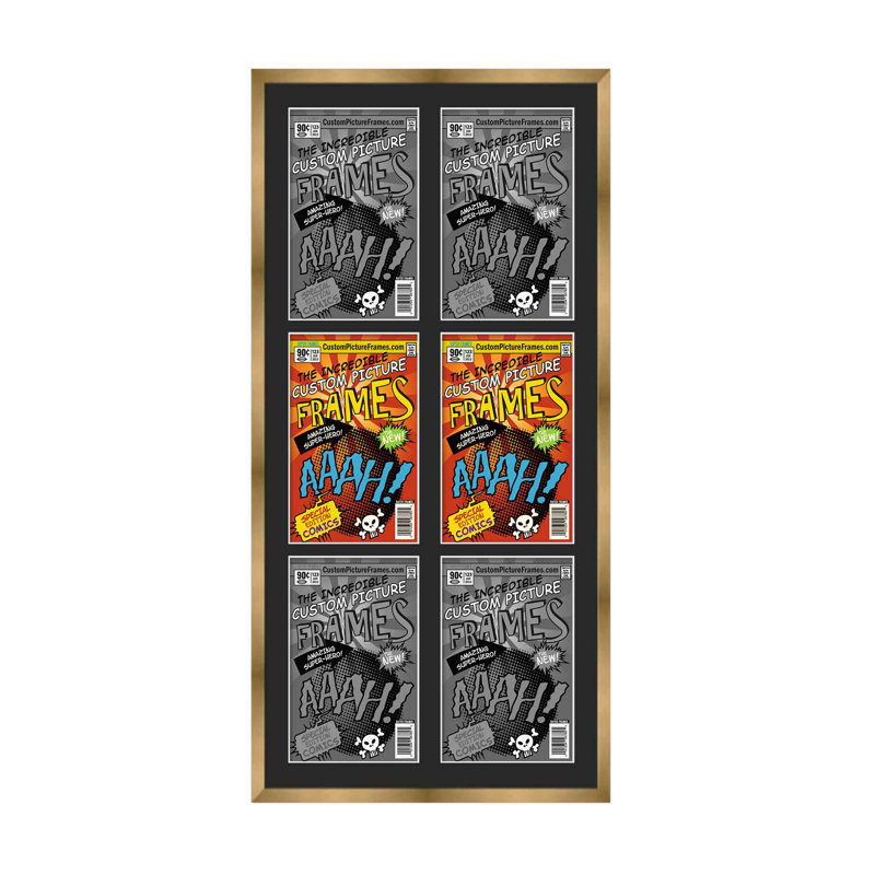 Cadre photo Collage, Doré / Noir, 6,875 po x 10,5 po, 20 po x 38,5 po