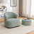 Armenakis 33'' Wide Upholstered Polyester Swivel Chair With Ottoman-32077217