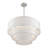 5 Light Bronze Medium Pendant Chandelier With Hand Crafted Off-White Fabric Hardback Shades-159222201-159222200
