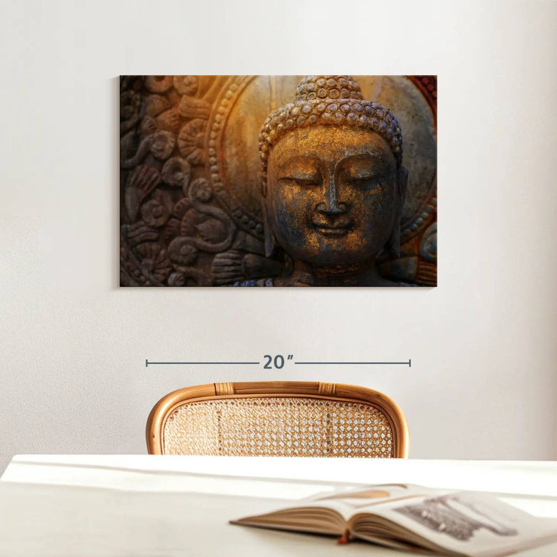 Statue de Bouddha Adella ensoleillée, H 16 po x l 24 po