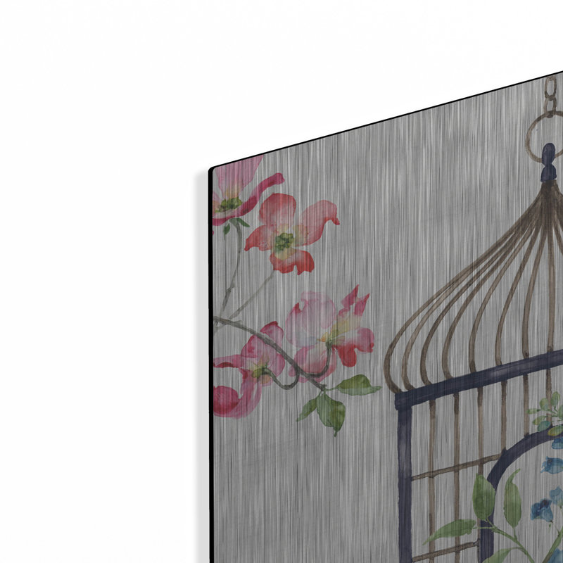 Art mural en métal «Dogwood Garden VI» par Lisa Audit, H 24 po x l 24 po