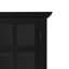 Armoire de rangement bas de style transitionnel en bois massif avec portes vitrées et tablettes réglables Acadian-676016431-805124026