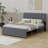Upholstered Platform Bed With Trundle-1275679584