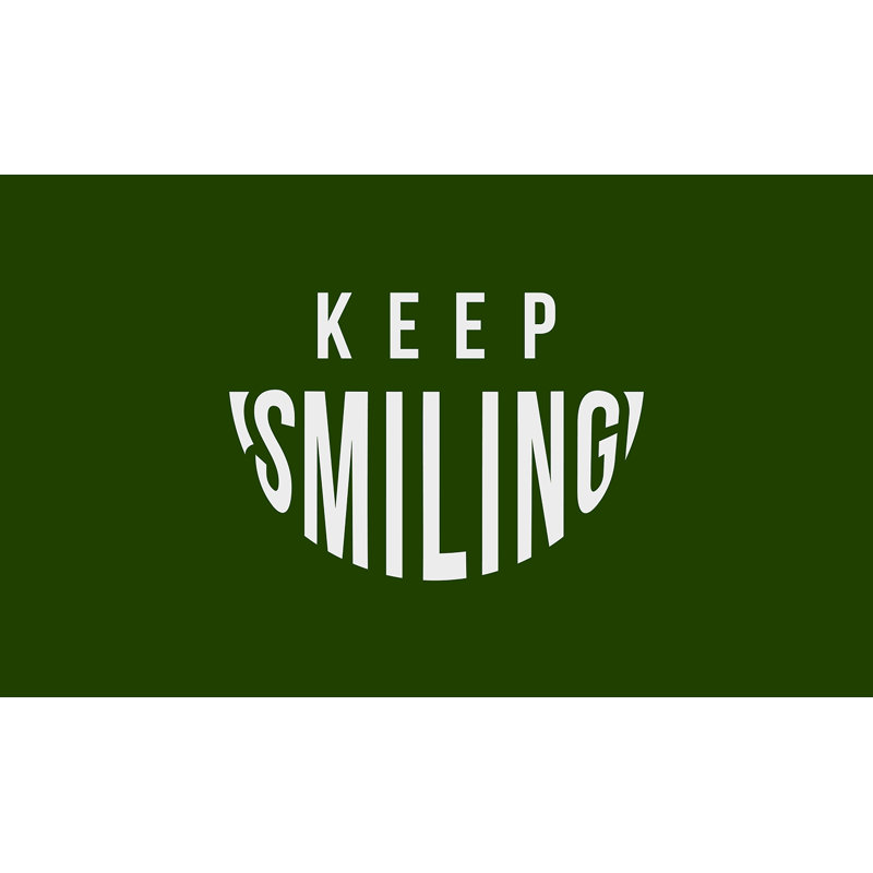 Paillasson d’intérieur antidérapant Keep smiling, l 36 po x L 60 po, Gris anthracite