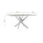 Glass Top Metal Base Dining Table