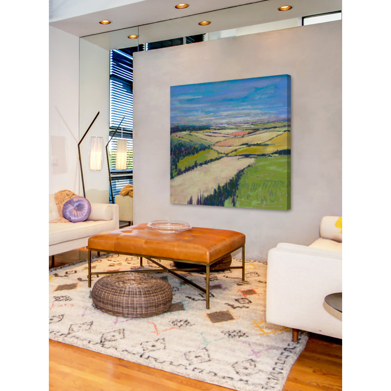 « patchwork fields xii », reproduction d’art sur toile tendue, H 24 po x l 24 po x P 1,5 po