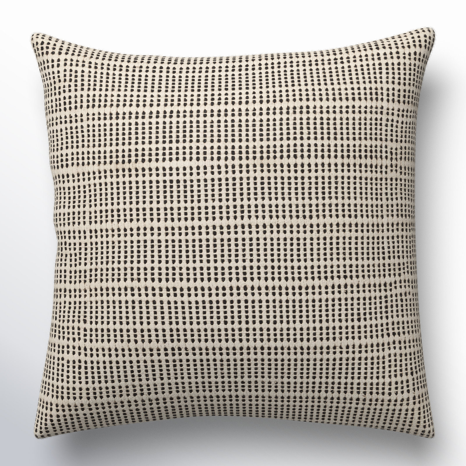 Migina 20" x 20" Cotton Throw Pillow, Black