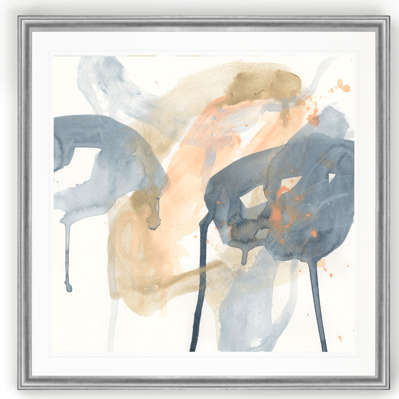 Peinture sur toile, H 30,5 po x l 30,5 po x P 1,5 po, Cadre argenté