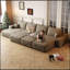 Luxueux canapé-lit modulaire pour salon avec tissu moelleux et sans assemblage-2075427348