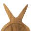 Assiette décorative en bois de teck 23,6 x 6,3 x 2 po en forme de carotte naturelle