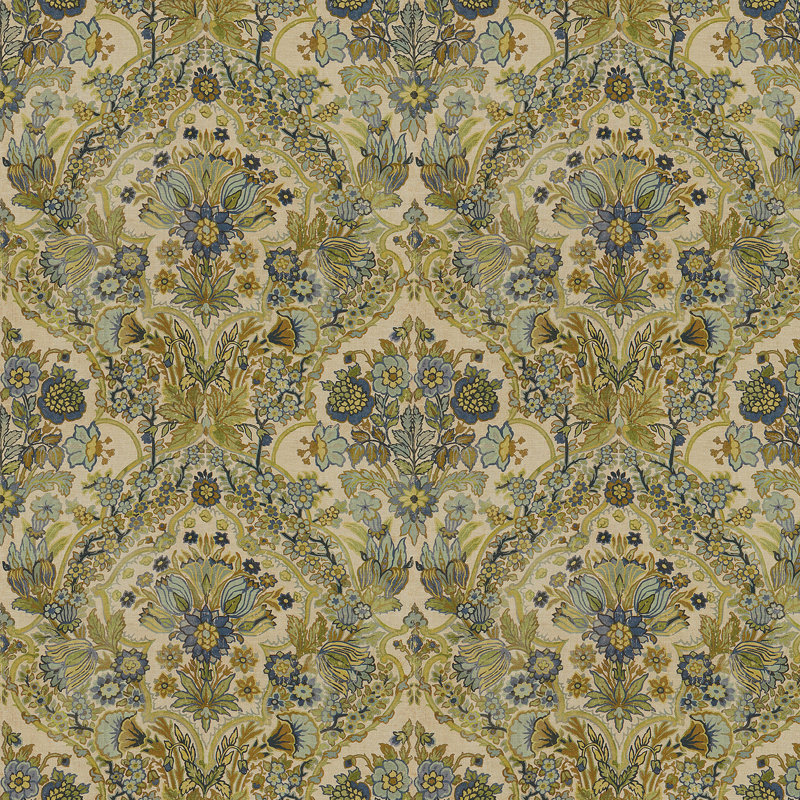 Anniversary Tetbury Fabric, Blue/Green