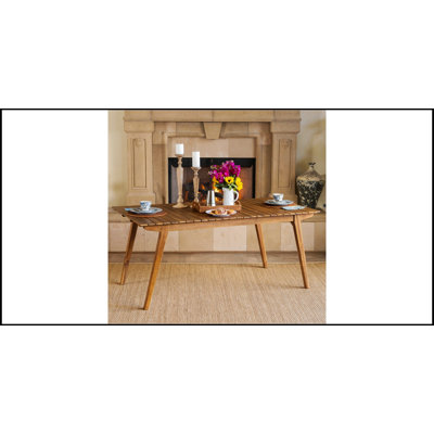 Dorsy 68.50'' L x 37.50'' W Outdoor Table, Rectangular, Acacia Wood