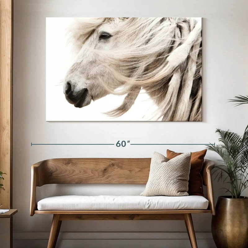 Crin de cheval Brampt, H 34 po x l 51 po