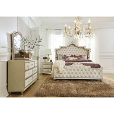 Boykins Upholstered Standard 4 Piece Configurable Bedroom Set -  Willa Arloâ¢ Interiors, 7594E2A5813743C8BFEED6D9172F444A