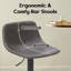 Ensemble de 2 tabourets de bar réglables, tabourets de bar pivotants de style Mid-Century, tabourets de bar industriels avec dossier et chaises de bar à hauteur de comptoir-1276251509