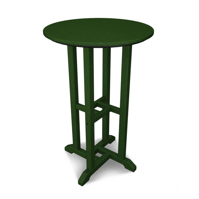 Table bistro POLYWOOD 24 po, 37" H x 24" W x 24" L, Vert