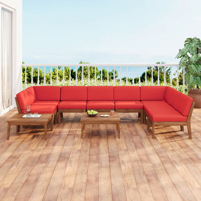 8 Seater Sectional Sofa Set With Water-Resistant Cushions