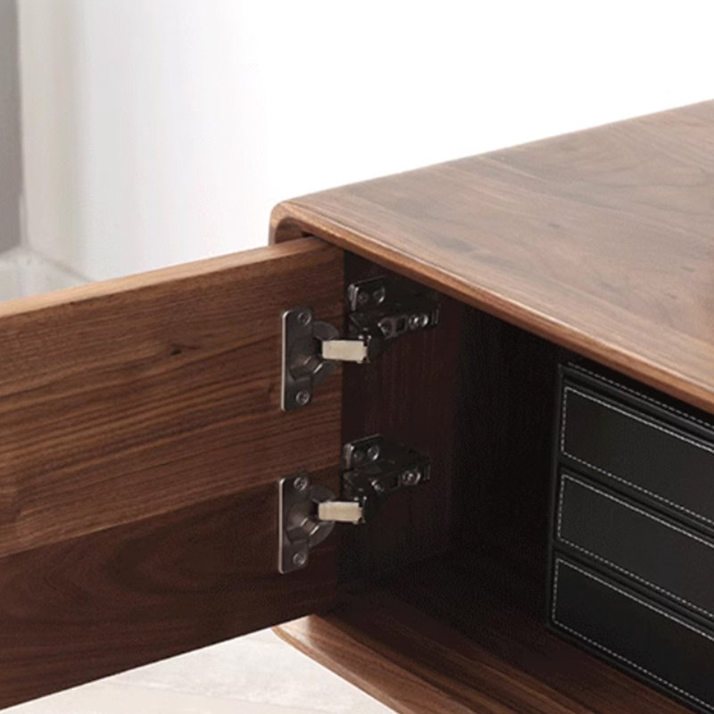 Meuble télé simple en bois massif de style rétro, H 19,68 po x l 59,05 po x P 15,74 po