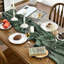 Sage Green Boho Gauze Wedding Cheesecloth Table Runner 300 cm | Seasonal Spring Bridal Fabric Kitchen Dining Holiday Table Decor for Home Party-135665546