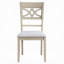 Ensemble de 2 chaises de salle à manger à finition gris antique