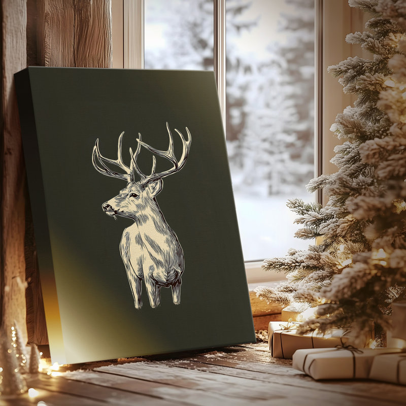 Toile tendue avec châssis en lin doux Carol of Pines, H 18 po x l 12 po