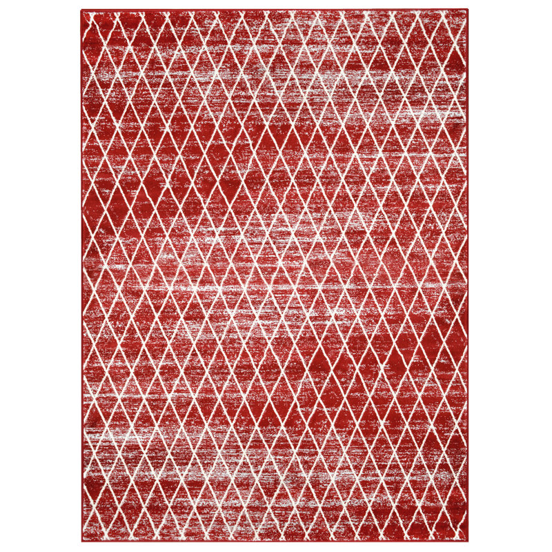 Geometric Indoor Rug, Rectangle 5' x 7'