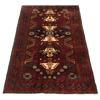 Tapis rouge Teimani 3 pi 10 po x 6 pi 7 po