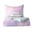 Ensemble d'édredon réversible moderne et contemporain en microfibre rose / bleu sarcelle / mauve Dream Factory-1661880722
