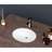 White Oval Ceramic Bathroom Sink With Overflow - 19"X16", Undermount, Stain , Elegant Decoration Undermount 19X16 Inches, White, Stain-,