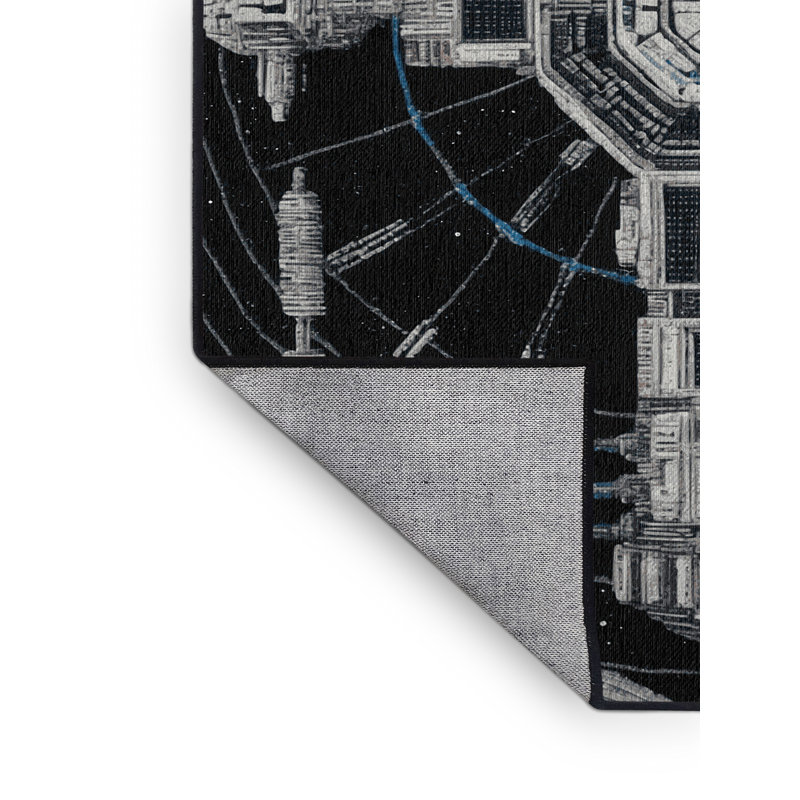 Tapis noir lavable à la machine, Rectangulaire 2 pi x 3 pi