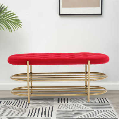 Banc de rangement rembourré Lylarae