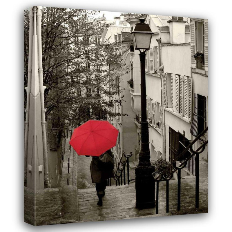 «Red Barrel Studio®», art sur toile tendue par la galerie Sue, Paris Stroll II, H 24 po x l 20 po