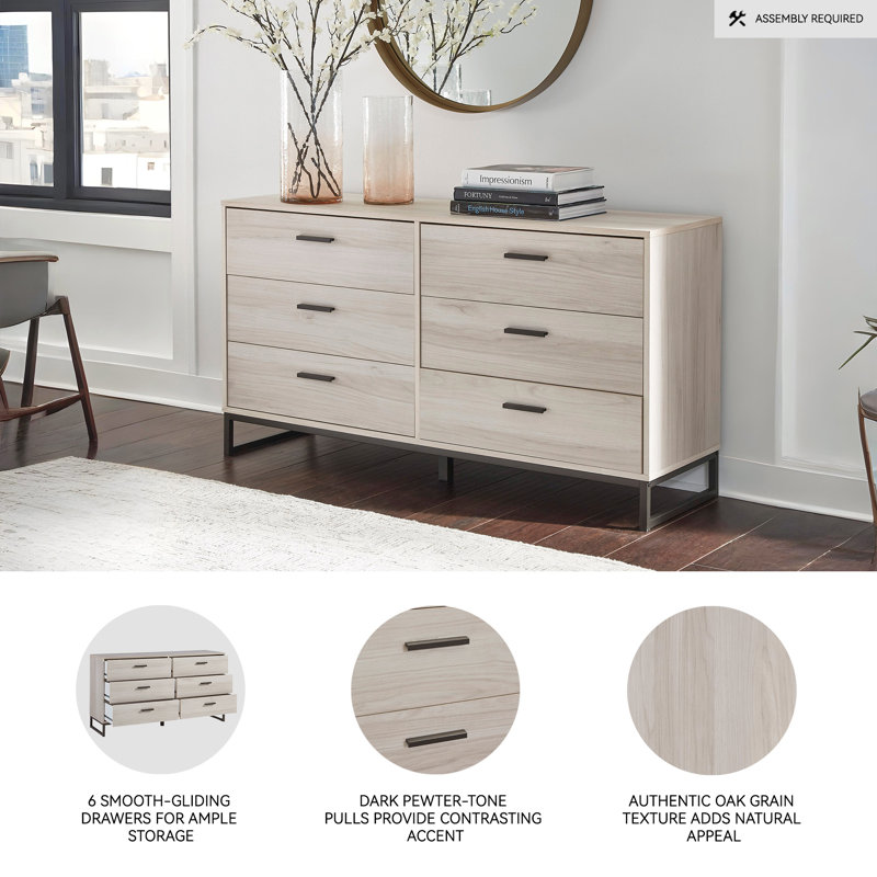 room essentials modern dresser Manuel 59'' W 6