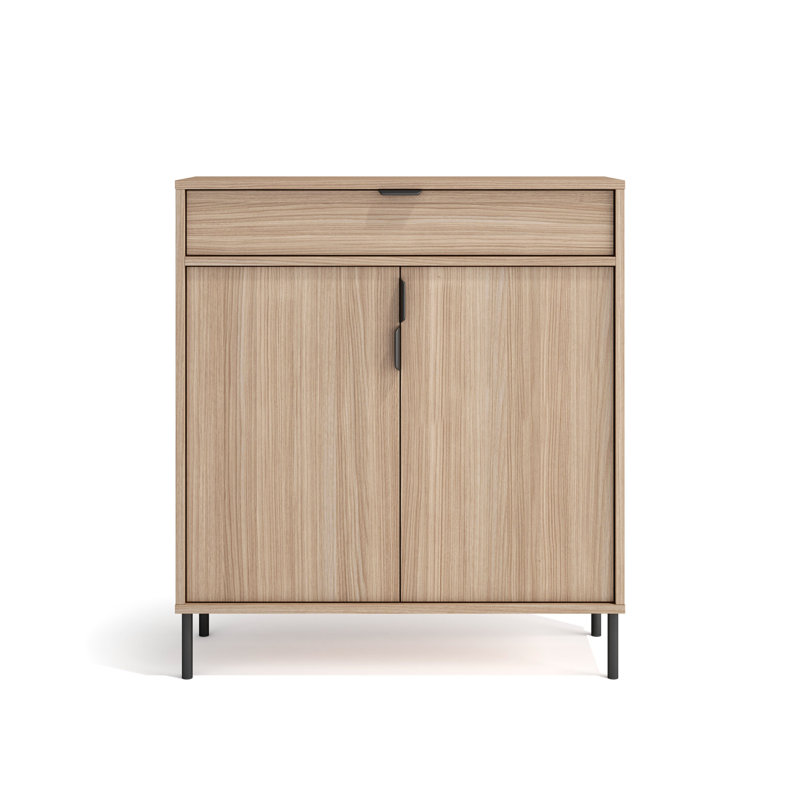 16 Pair Shoe Storage Cabinet, Walnut