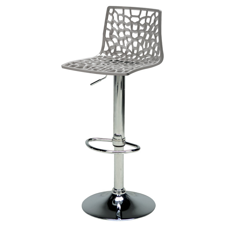 Spider Height Adjustable Swivel Bar Stool, Grey