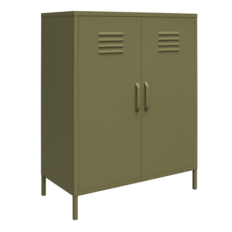 Manushe 2 -Door 2 -Shelf, Olive Green